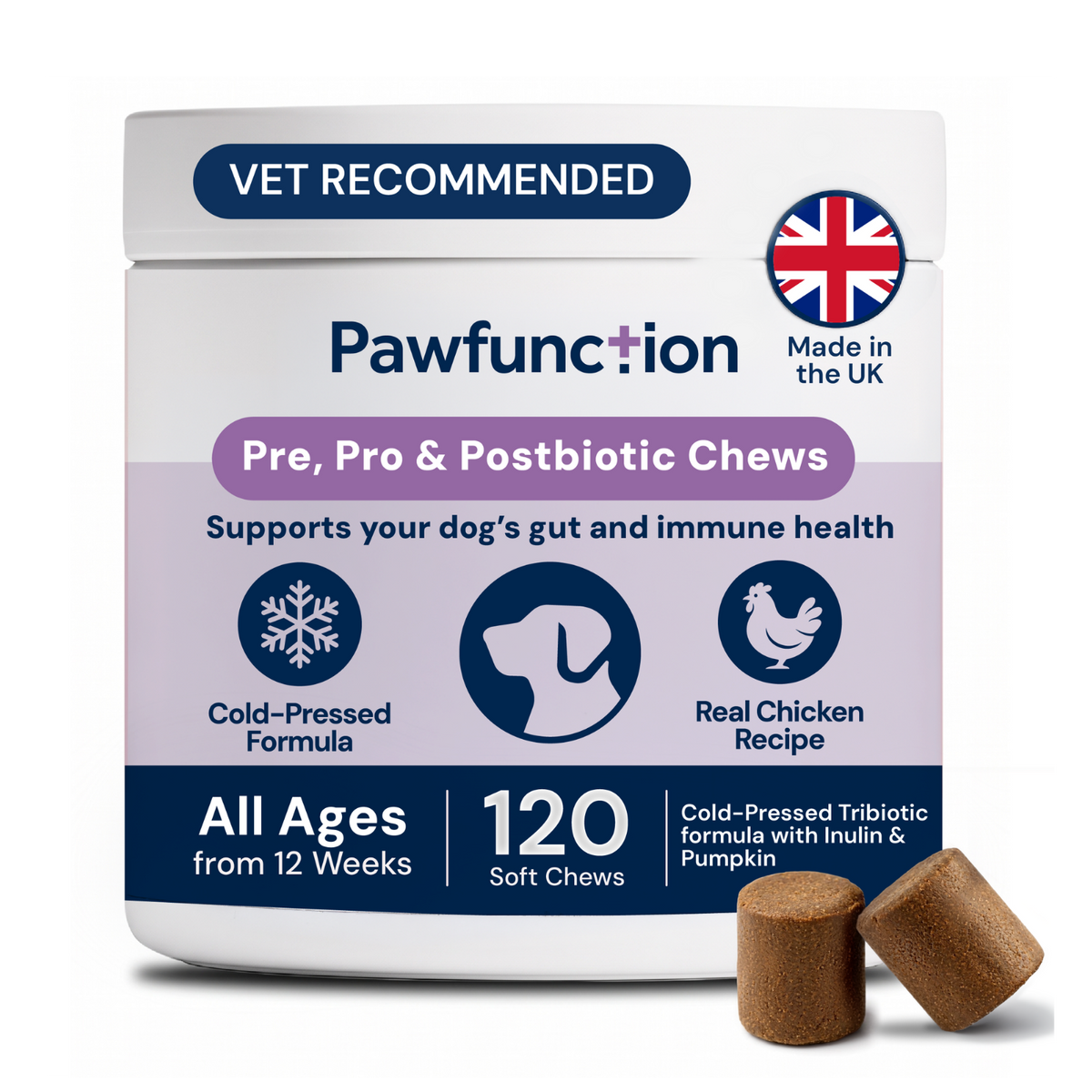 Pre, Pro & Postbiotic Chews